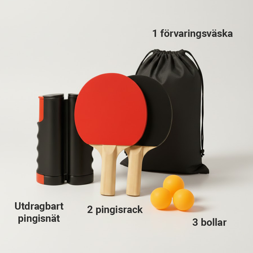 Familjepingis™ Portabelt Pingis-Set